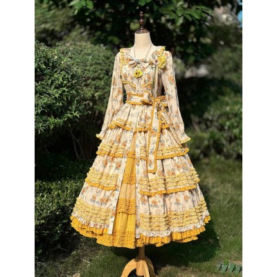 Miss Point Sunflower Gardening Deluxe One Piece(Reservation/3 Colours/Full Payment Without Shipping)